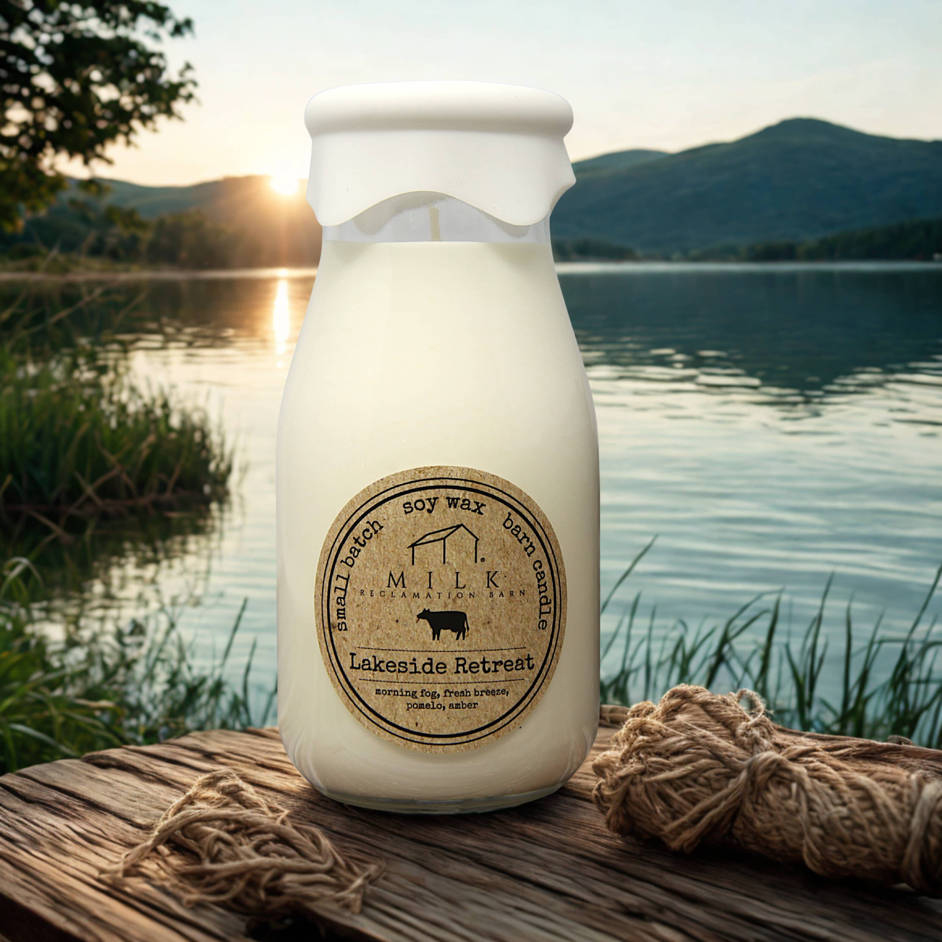 Milk Reclamation Barn - Wholesale Jar/Filled Candle - Milk Bottle Candle 13 oz79