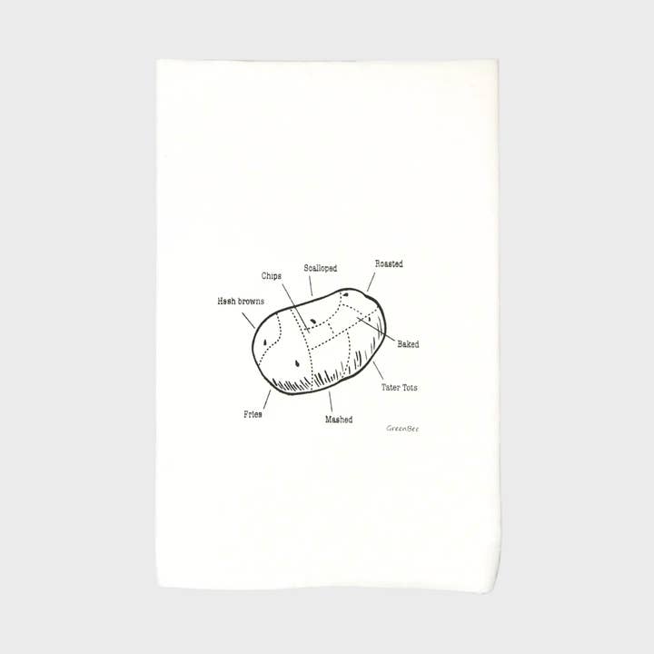 Potato Kitchen Towel | Tea Towels | Funny Dish Towels for wholesale by Green Bee Tea Towels