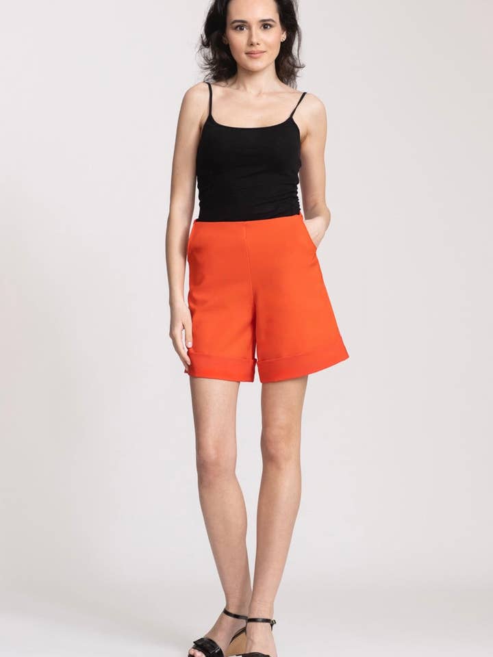 Costiera Orange Bermuda-Shorts für den Großhandel von Il Quarto Stile