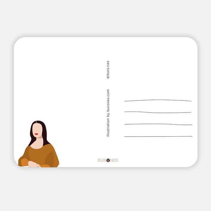 Burones - Wholesale Postcard - Kaart Mona Lisa1
