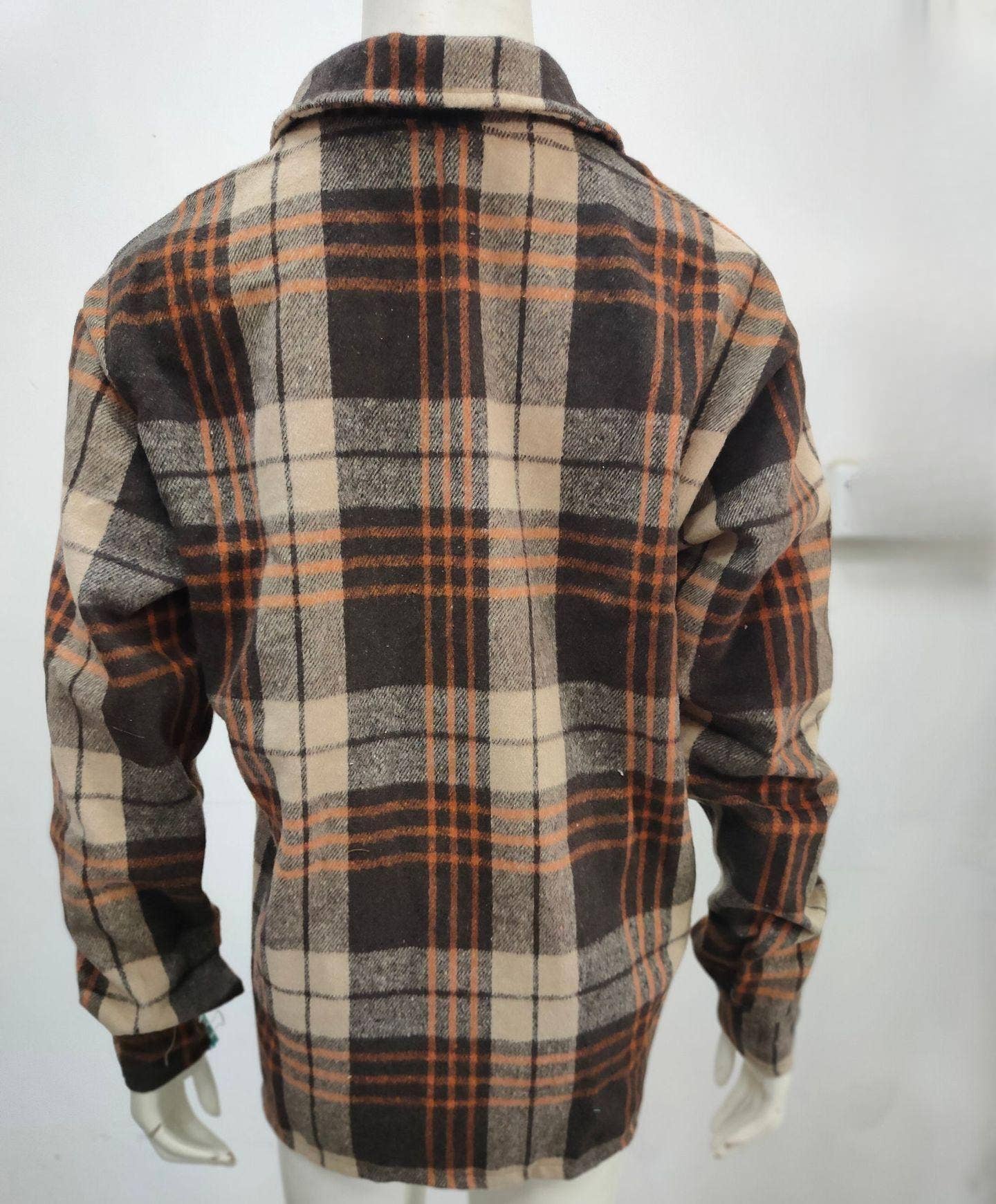 Rosa Clothing - Wholesale Shirt Jacket/Shacket - Women's - Contrasting long-sleeved brushed plaid jacket5