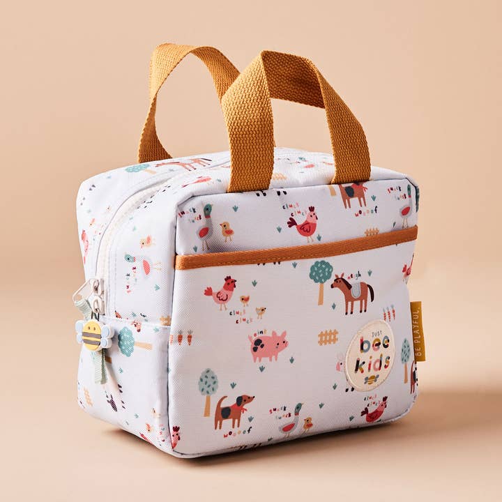 Just Bee Kids Farm Design Insulated Lunch Bag for wholesale by Just Bee Kids