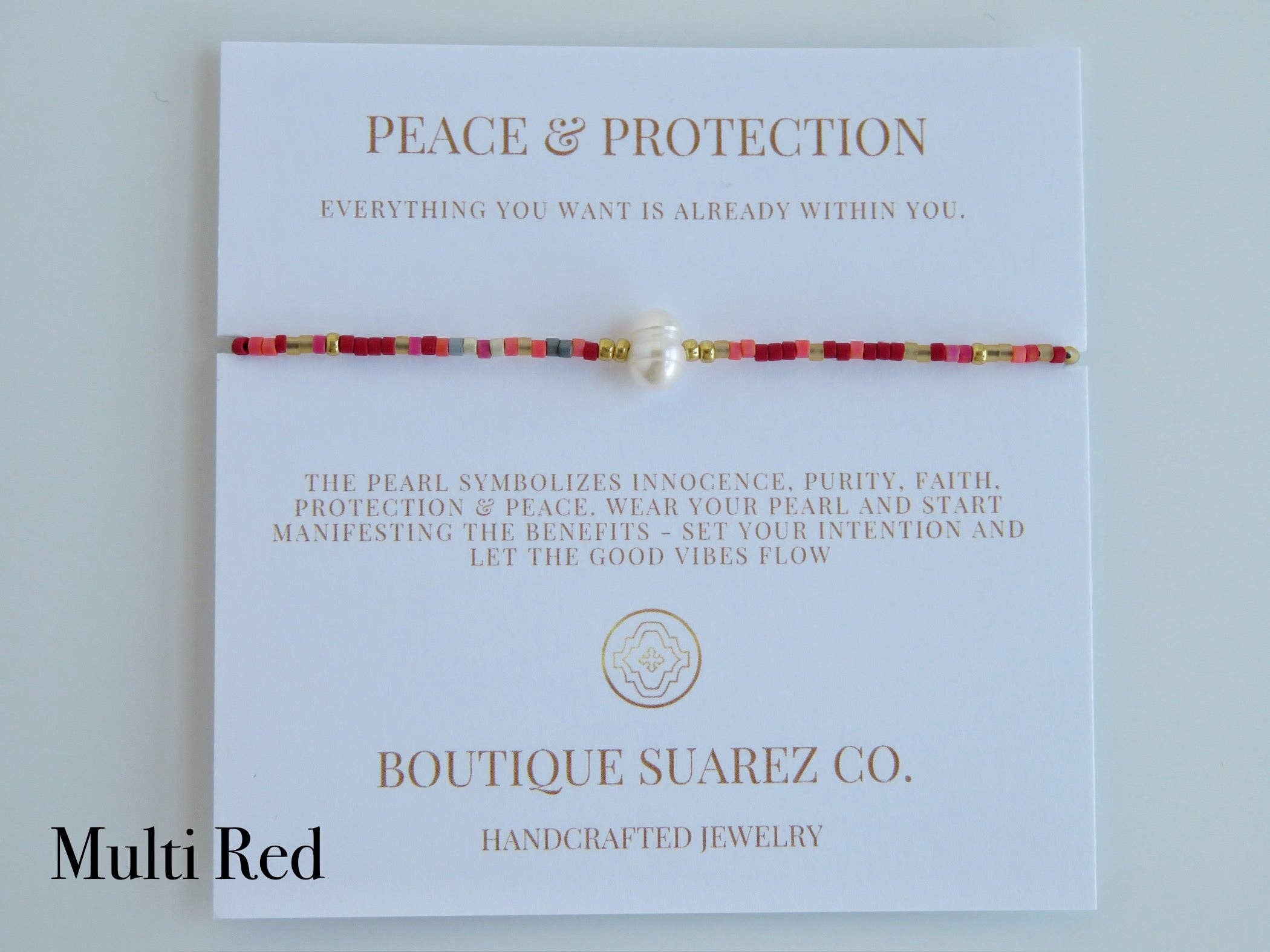 Boutique Suarez Co. - Wholesale Beaded Bracelet - Manifest Peace - Pearl Bracelet7