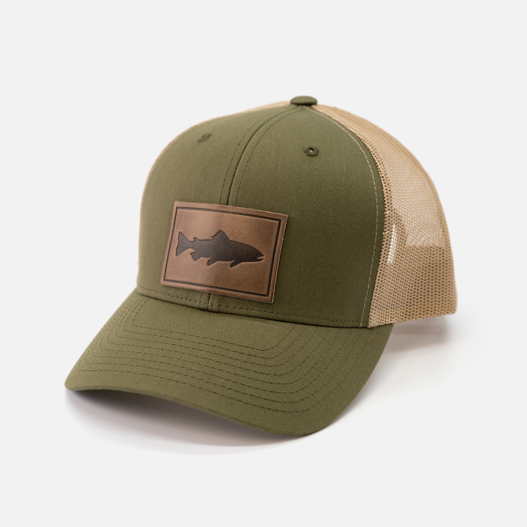 Range Leather Co. - Wholesale Trucker Hat - Unisex - Trout Hat - Leather Patch Trucker Cap10