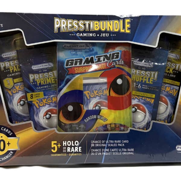 Wildwood Enterprises LLC - Wholesale Card Game - Pokémon Pressti Bundle 50ct. 5 Holo or Rare Cards Guaranteed