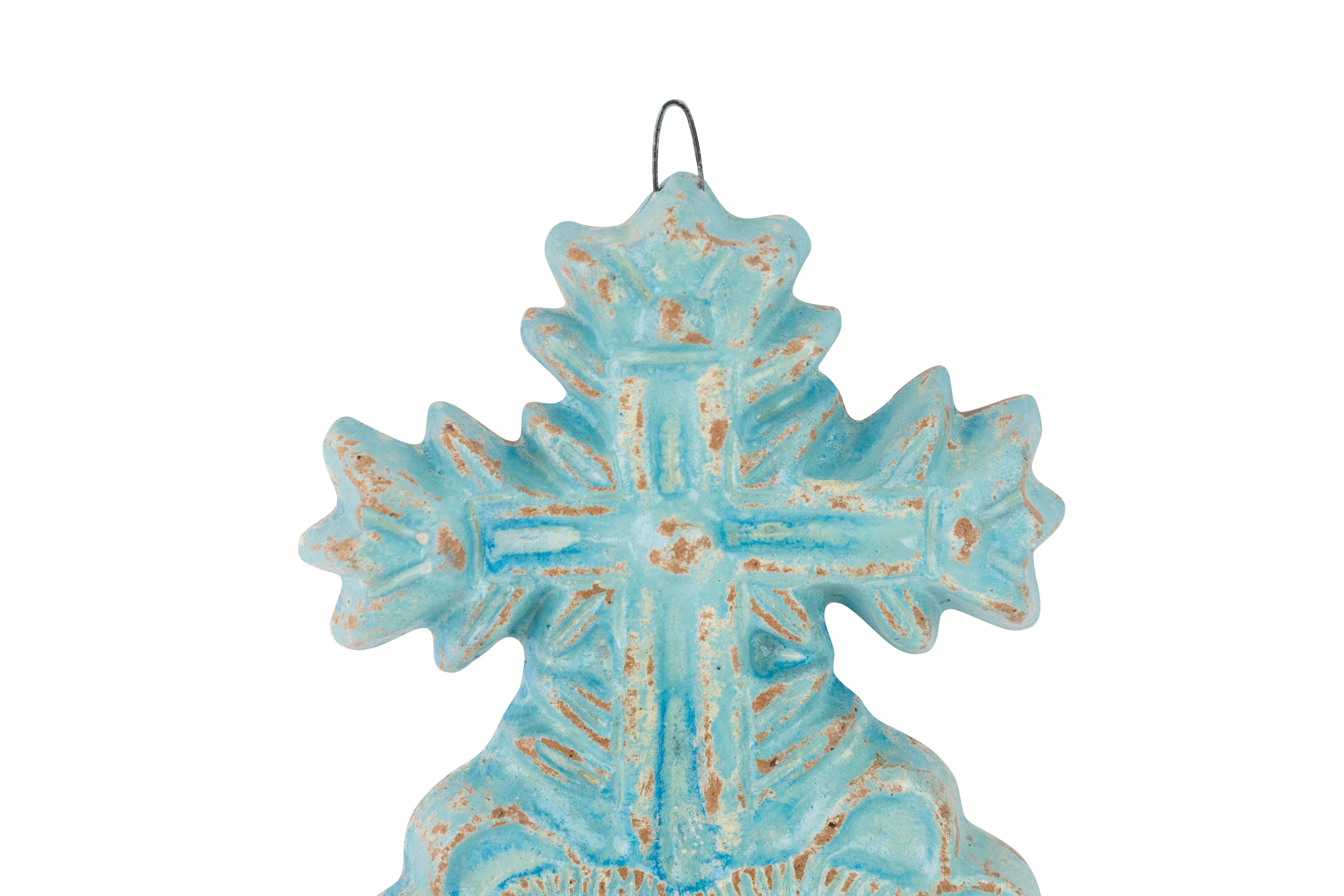 My Amigos Imports – wholesale Wall cross – Corpus Clay Heart with Cross-7.5x13 in-Handmade-3 Colors11