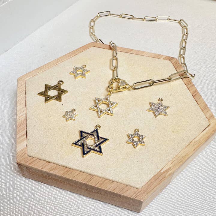 Love, Lisa - Wholesale Individual Charm/Pendant - Mix & Match Star of David Charms – Gold & Silver Options