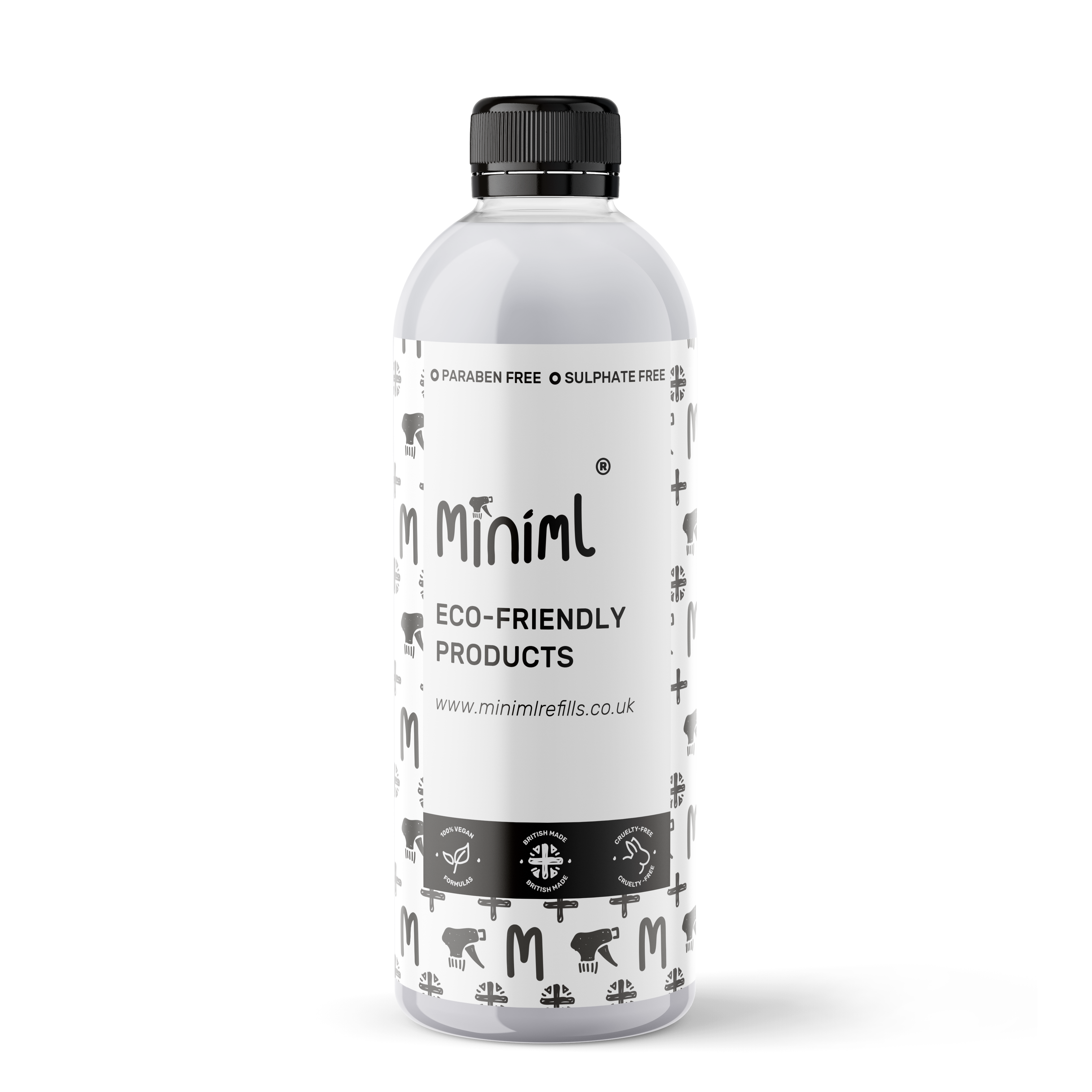 Miniml - Wholesale Soap Dispenser - 12 x Reusable PET Tall Bottle - 500ML (MIN207)0