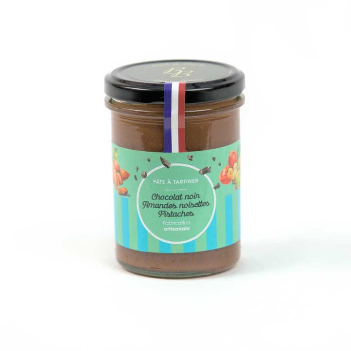 Crema de chocolate negro con avellanas, almendras y pistachos para venta al por mayor de Bisch de Bruche