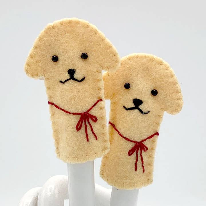 Butter Lamb Felt Finger Puppet for wholesale by Lumpy Buttons