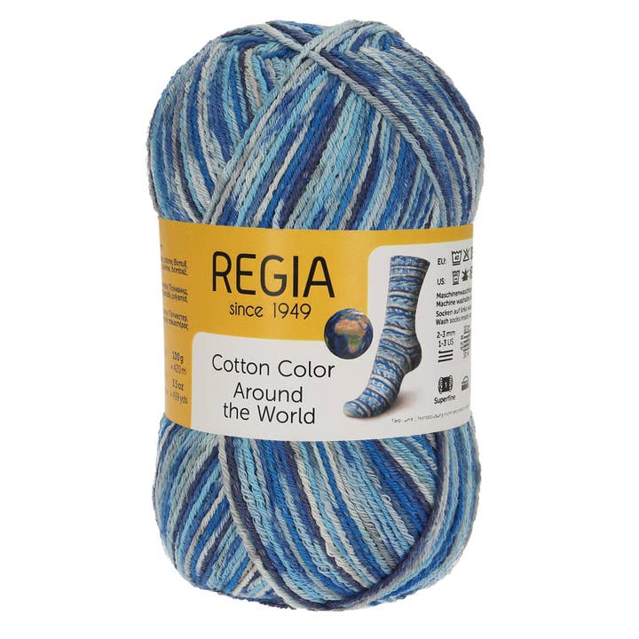 REGIA Color Cotton Sock Wool 5X100G for wholesale by MEZ Crafts Germany