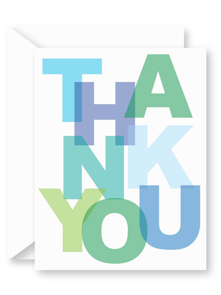 Thank You Greeting Card for wholesale by Impress Design Studio