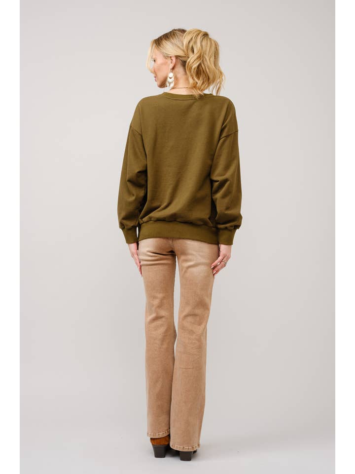 Blue B – Engroshandel Grafisk Sweatshirt - Dame – 36327T - Broderet western pullover-sweatshirt11