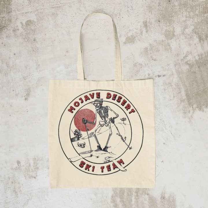 Mojave Desert Ski Team Tote Bag for wholesale by Sunset Desert Gear