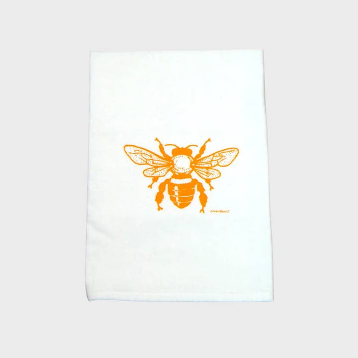 Green Bee Tea Towels - Wholesale Tea Towel - Honey Bee Kitchen Towel | Tea Towels | Flour Sack Dish Towel1