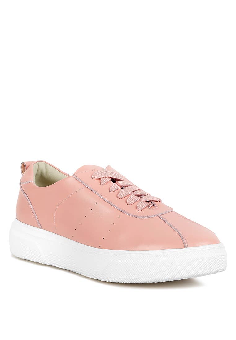 Rag Company - Vente Baskets tendance – femme - Sneakers à lacets en cuir uni Magull5