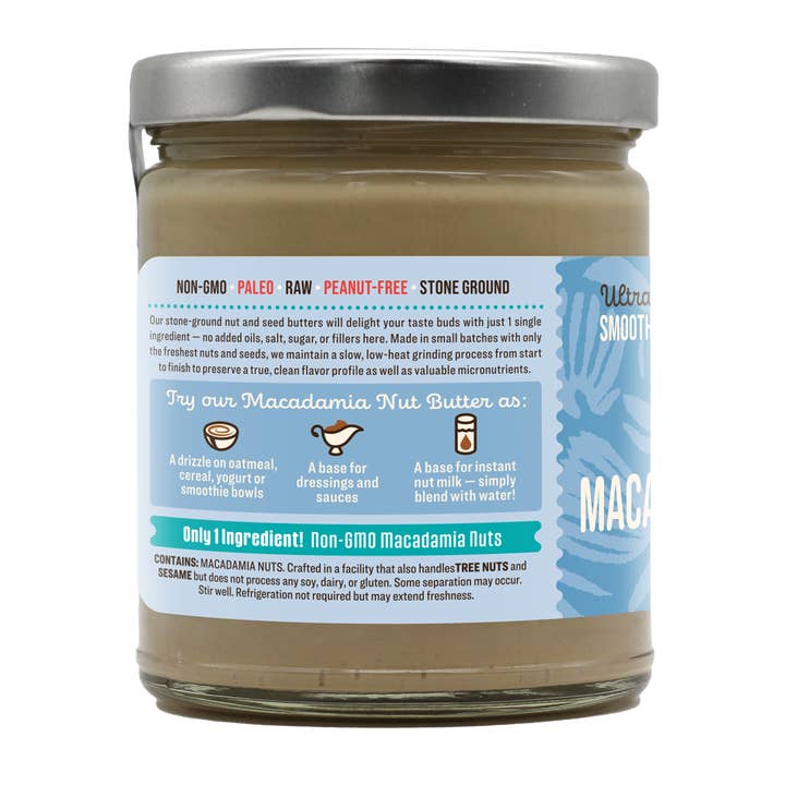 Windy City Organics - Wholesale Nut butter - NON-GMO Macadamia Nut Butter2