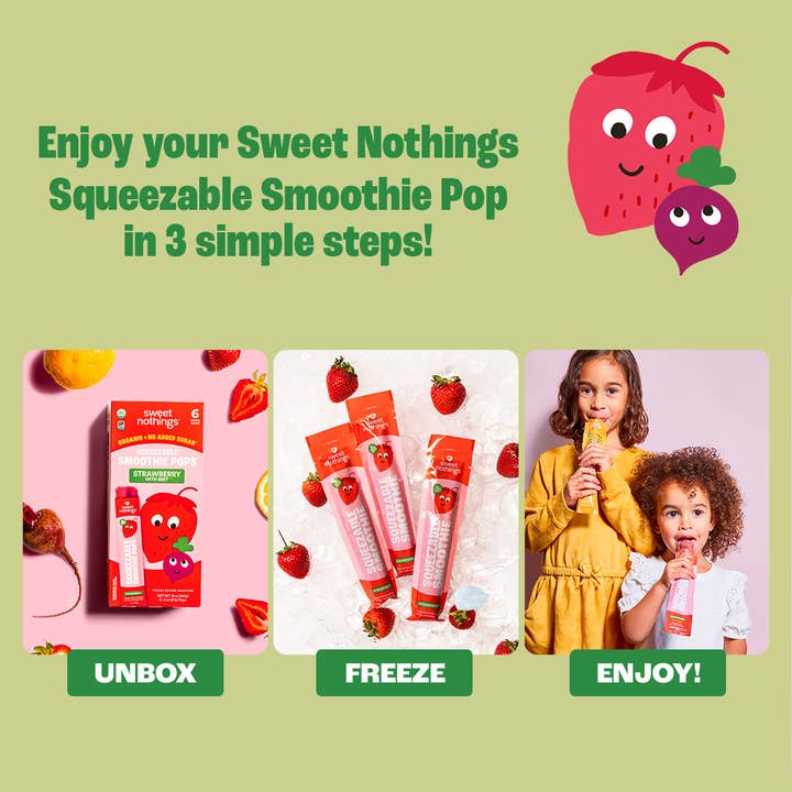 Sweet Nothings - Wholesale Fruit Snacks - Strawberry Beet Smoothie Pops – Organic Fruit Popsicle6