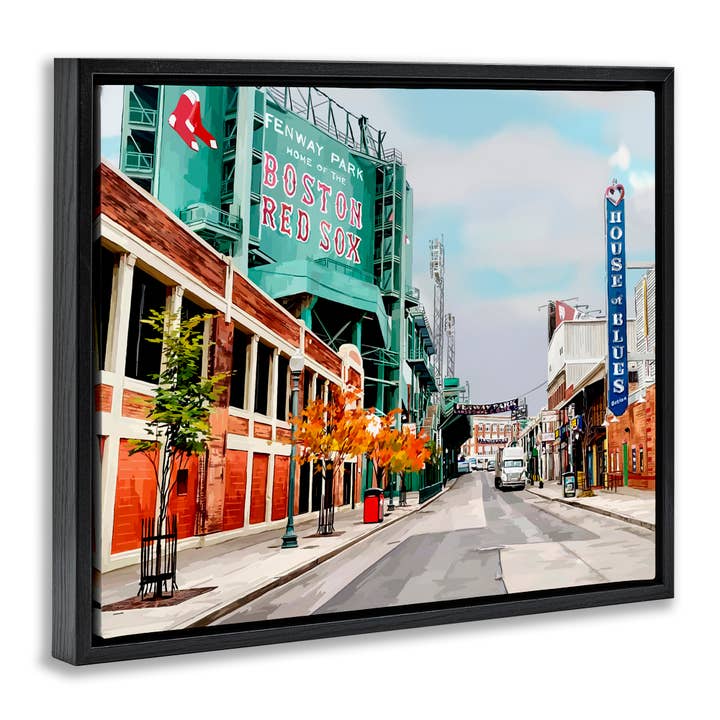Stupell Industries - Wholesale Wall Decor - Kids & Baby - Fenway Park Boston Cityscape Floating Frame9