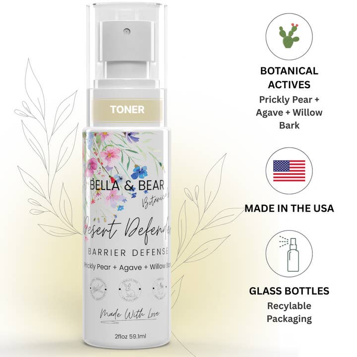 Desert Defender: Barrier Defense Toner | Botanical Skincare for wholesale by Bella & Bear Botanicals