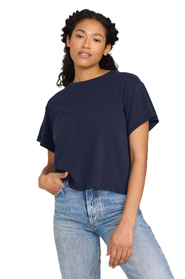 US Blanks - Wholesale T-Shirt - Women's - Baby Rib Crop Tee - 100% Organic Cotton 1x1 rib, 5.7 oz12
