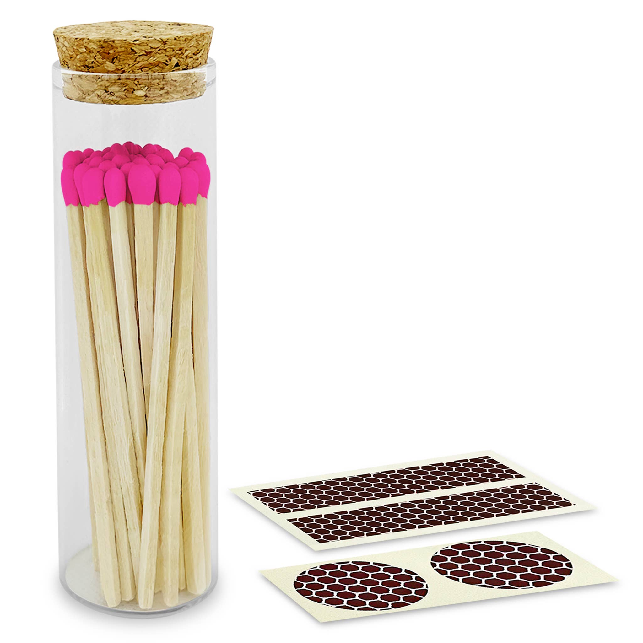 Thankful Greetings - Wholesale Matches - 4" Matches in Chic Cork Top Jar - Colors of Your Choice23