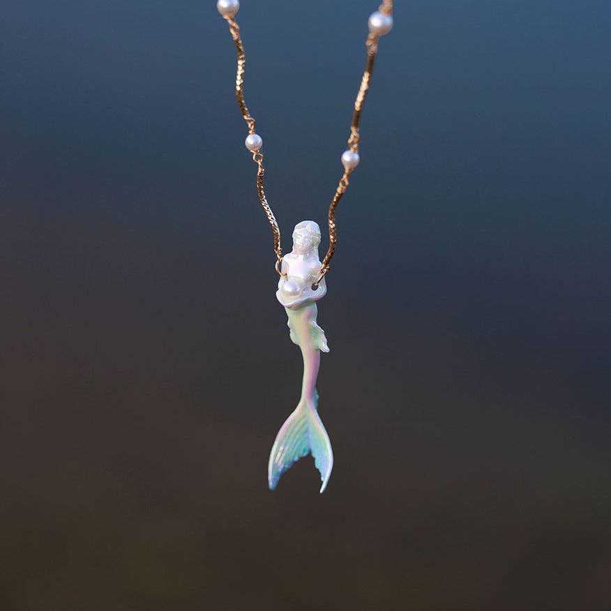 Vermilion Collection - Wholesale Pendant/Charm Necklace - YIHE Ceramic Necklace "Mermaid"3