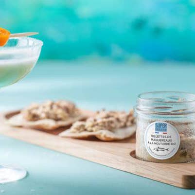 Superproducteur – Peixe/frutos do mar por atacado – Rillettes de cavala com mostarda orgânica 90g1
