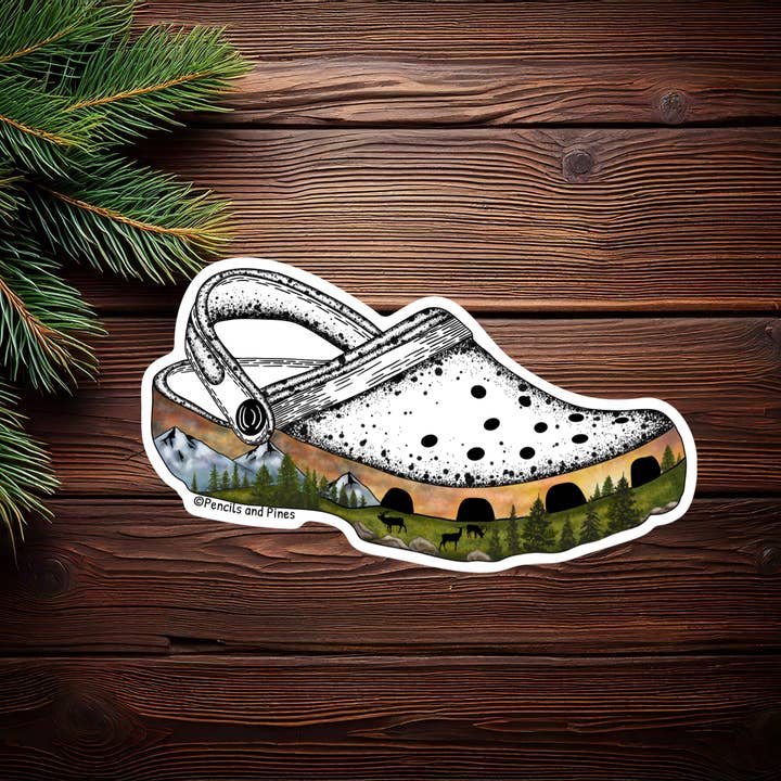 Adventure Croc Sticker for wholesale by Pencils and Pines