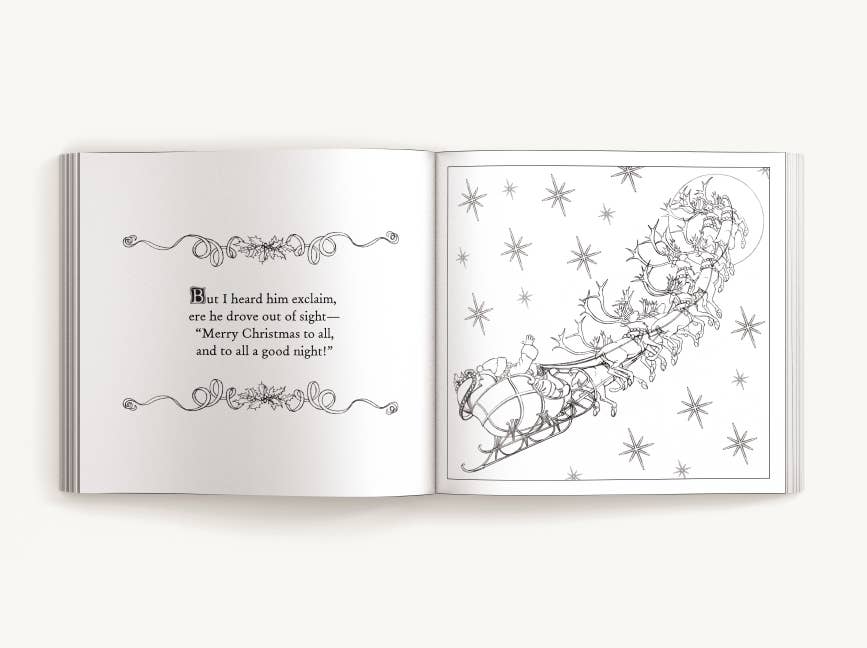 HarperCollins Focus - Wholesale Coloring & Activity Book - Adult - The Night Before Christmas Coloring Book (Classic Edition)5