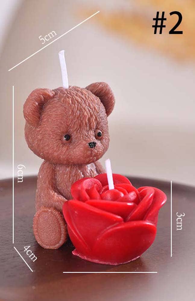 Candles Meta - Vente Bougies originales - Bougie décorative Lion, Cactus, Rose & Ours de la Saint-Valentin1