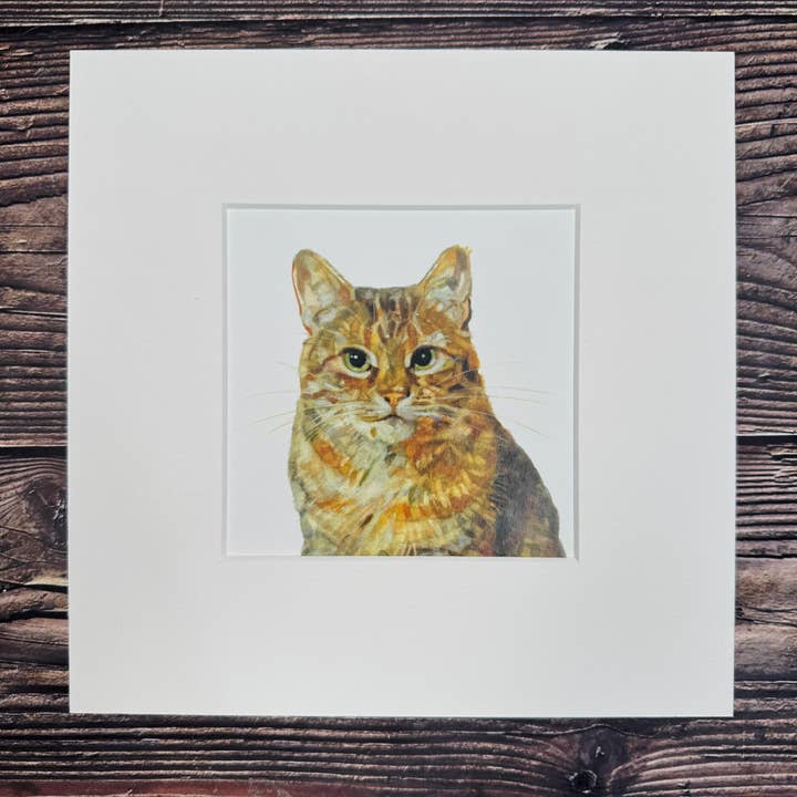 Tabby Cat - Square Mini Print for wholesale by Susel & Co