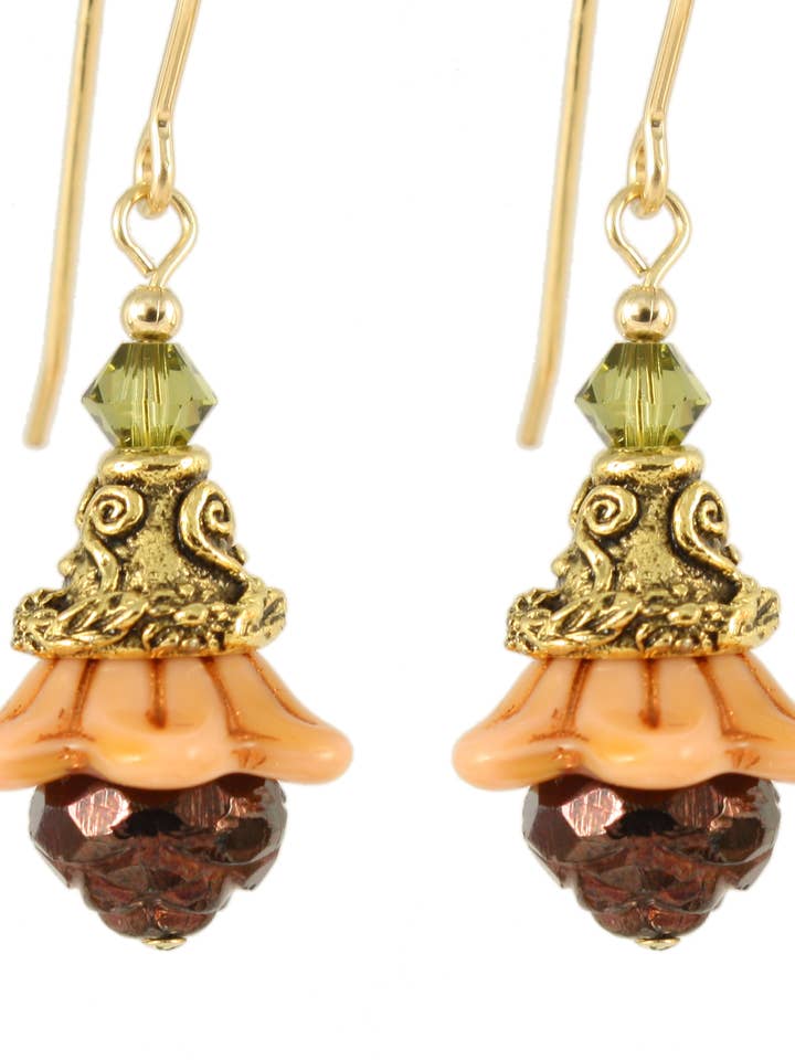 Blooms of Rivendell Ohrringe — 14 Kt Goldfilled für den Großhandel von Ardent Designs