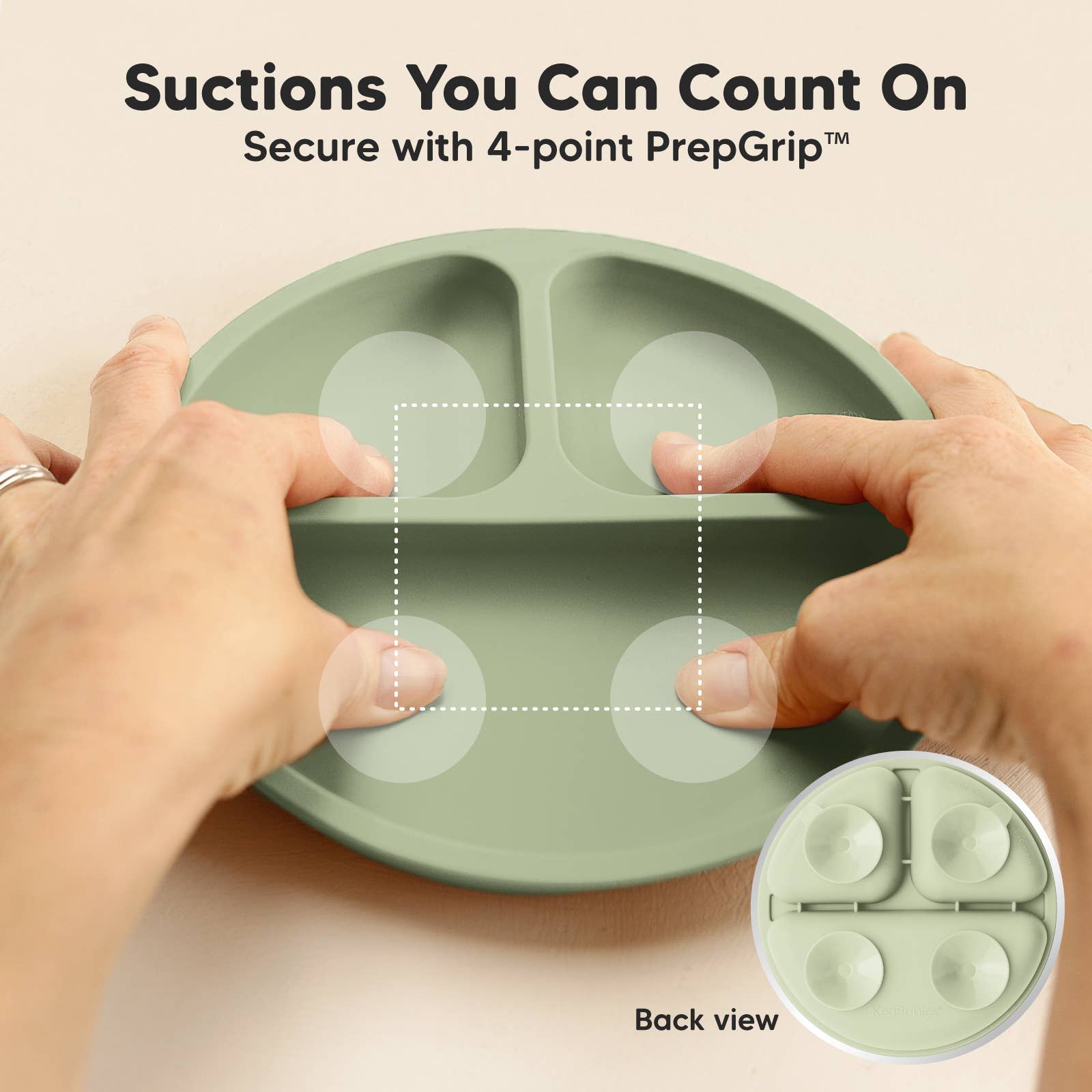 Sage 3-Pack Prep Suction Plates for Baby, BPA-Free Silicone Plate for wholesale on Faire2