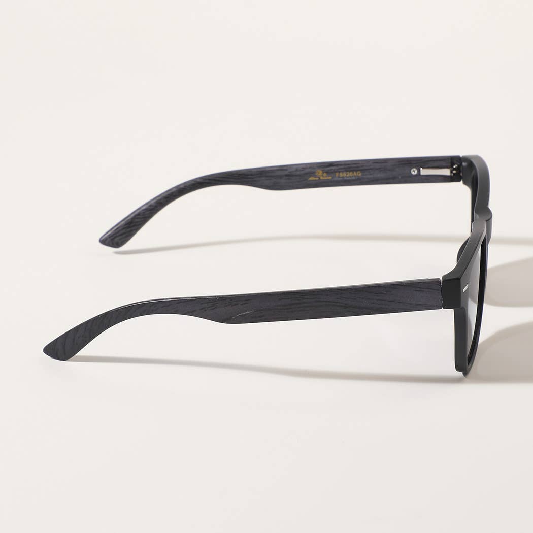  ASSORTED COLOR Square Shape Frame Wood Legs Fashion Sunglasses for wholesale on Faire7