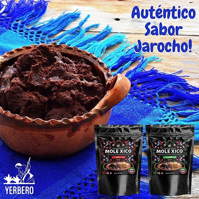 YERBERO - Wholesale Sauce - Yerbero - Authentic Artisan Mole Xico Veracruz 1.1 Lb (455gr) | Artesanal Mole Veracruzano (Sweet & Spicy Flavors) | Premium Quality Ingredients,4