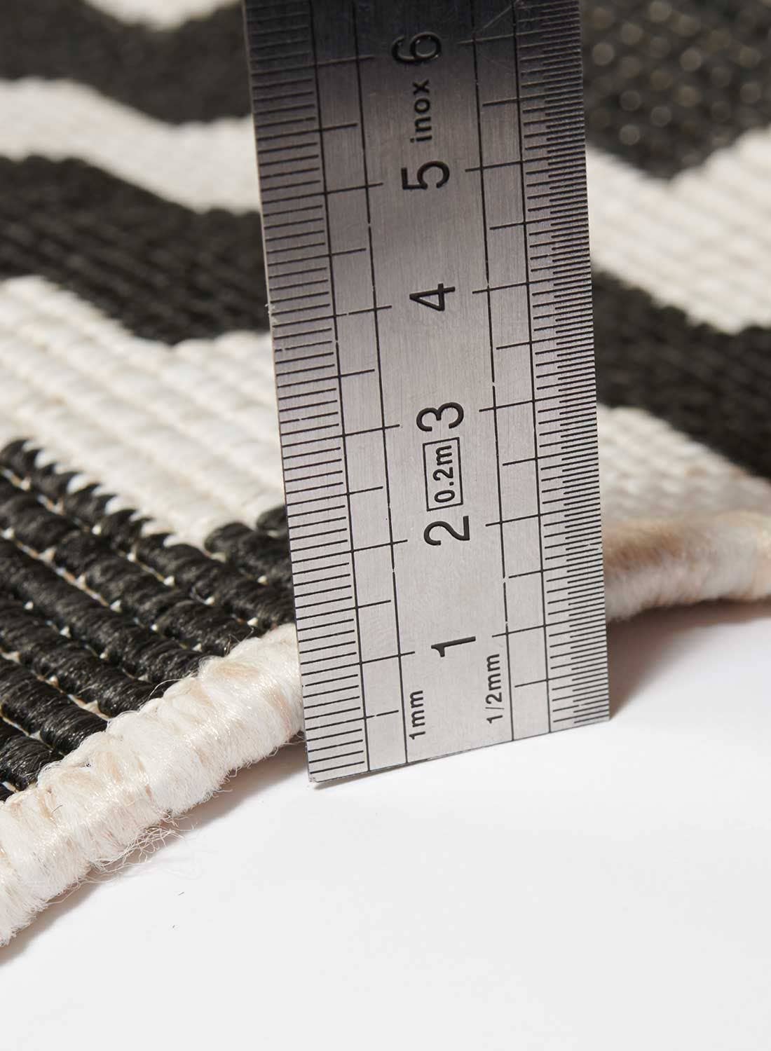 Black OUTDOOR BC ROMA REVERSIBLE Polypropylene Outdoor Rug for wholesale on Faire5