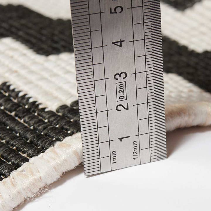 Black OUTDOOR BC ROMA REVERSIBLE Polypropylene Outdoor Rug for wholesale on Faire5