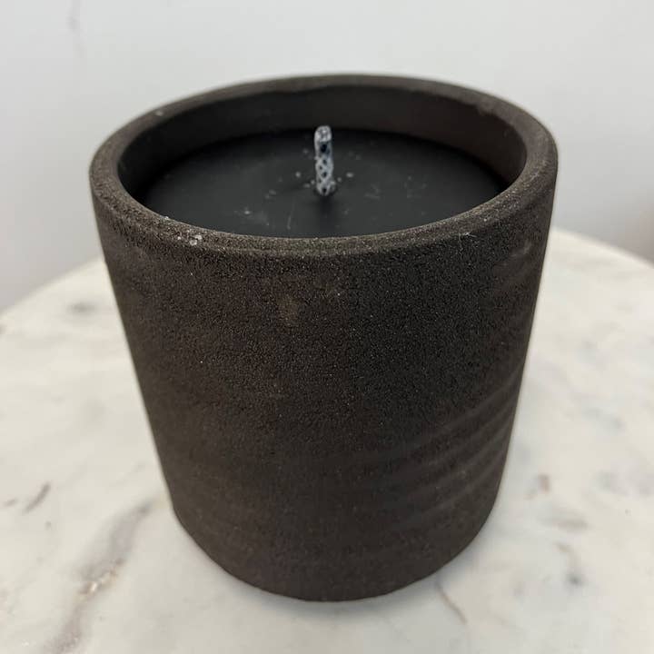BIDKhome - Wholesale Jar/Filled Candle - Terracotta Round Black Candle H4.72" & Dia 4.33"3