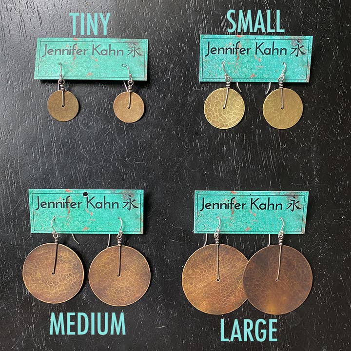 Jennifer Kahn Jewelry - Wholesale Dangle Earrings - Brass Disc Earrings6
