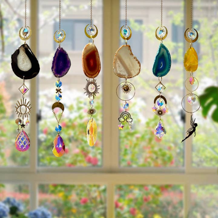 Dipped Shop - Wholesale Suncatcher - Colorful Stone Hanging Crystal Decoration DPCD10