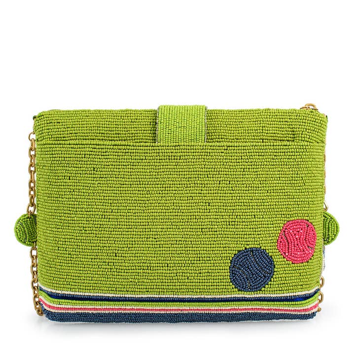 Mary Frances Accessories - Wholesale Crossbody Bag - Women's - Match Point Beaded Tennis Racquet Crossbody Handbag