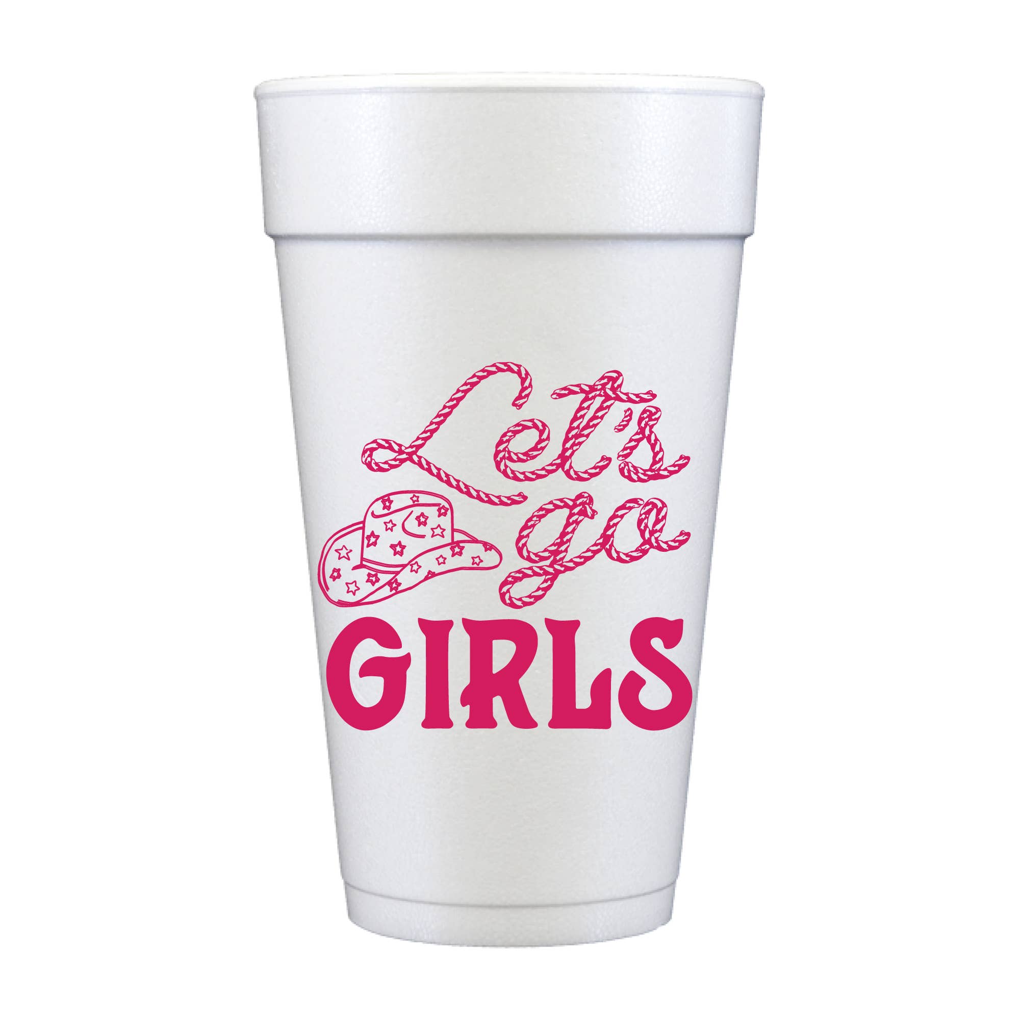 Sip Hip Hooray - Wholesale Disposable Tableware Pack - Let's Go Girls Cowgirl Rodeo Foam Cups- Rodeo2