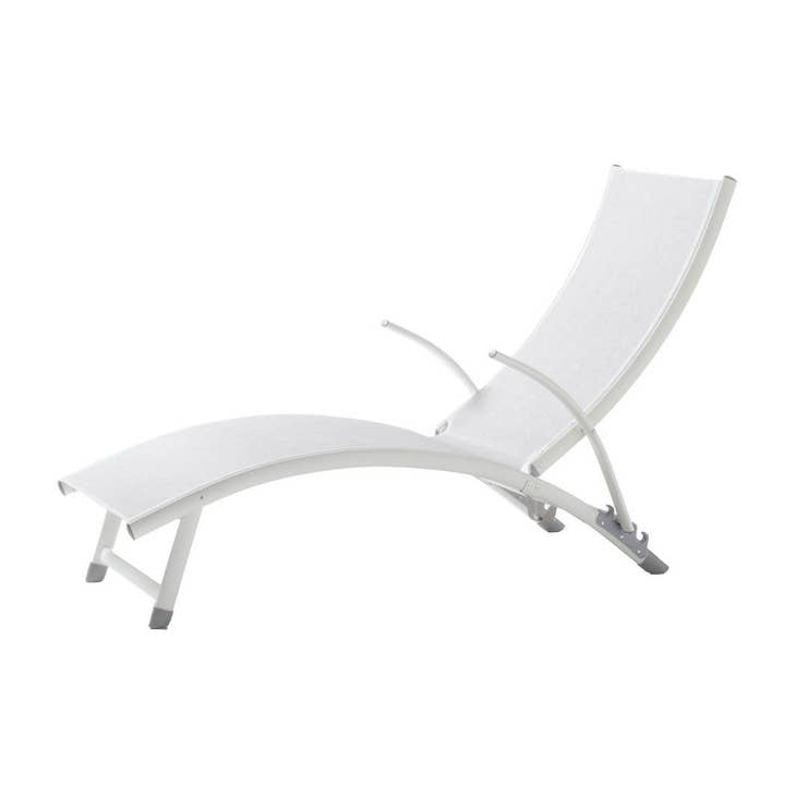 Chaise longue de piscine - Transat empilable avec cadre en aluminium pour la vente par Alfresco Home