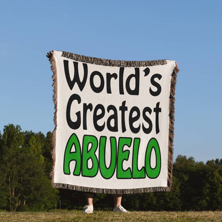 3dRose - Wholesale Throw Blanket - 3dRose, World’s greatest Abuelo, Green, Blanket1