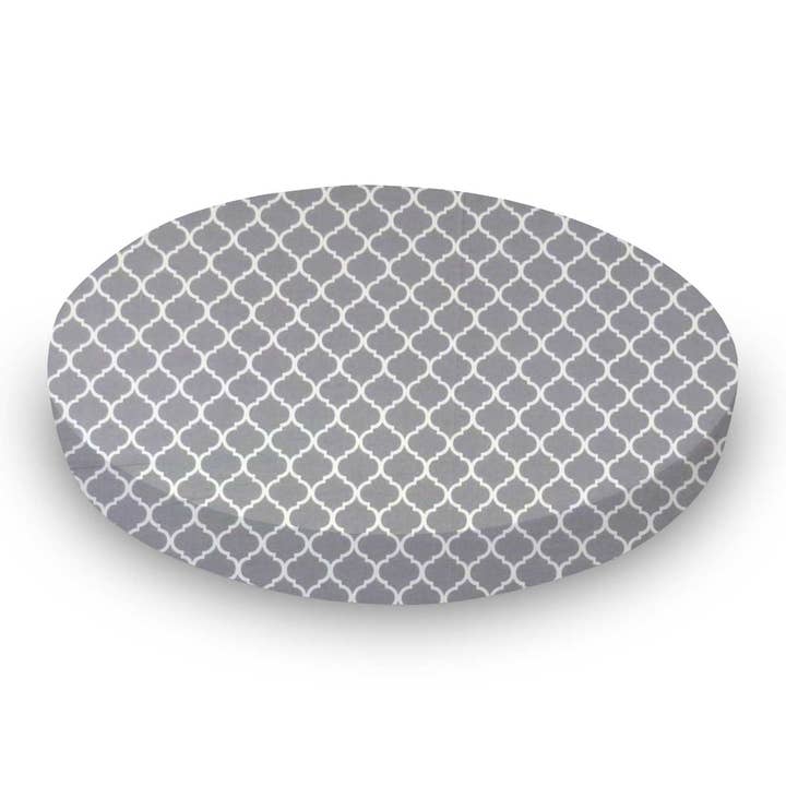 Oval Krybbe Sheet (Stokke Sleepi) 26 x 47 - Bomuld Woven Honeycomb for engroshandel hos SheetWorld