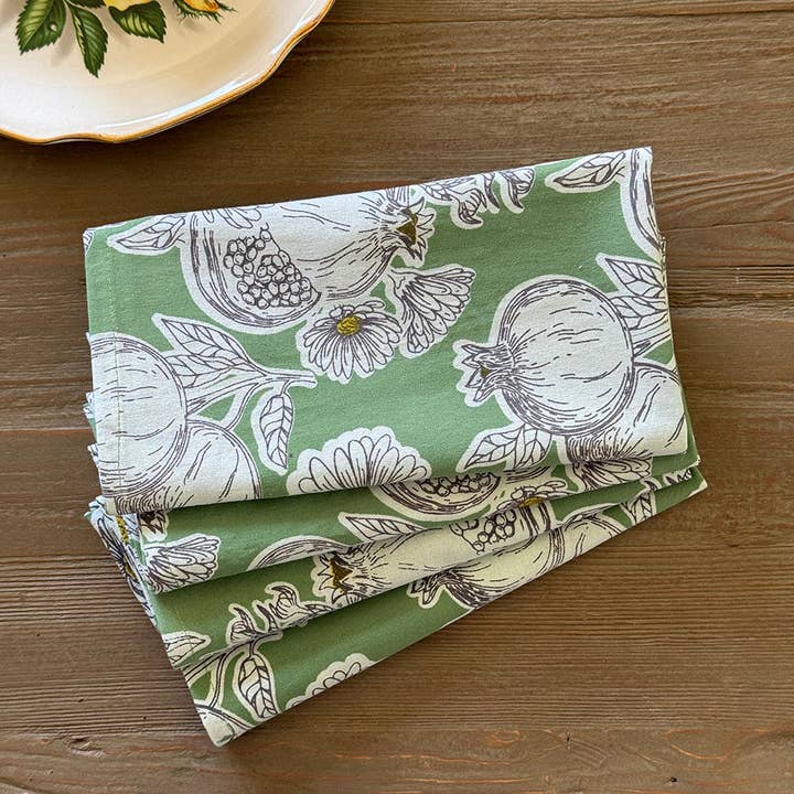 Pomegranate Green, Napkin S/4 for wholesale by Mahogany