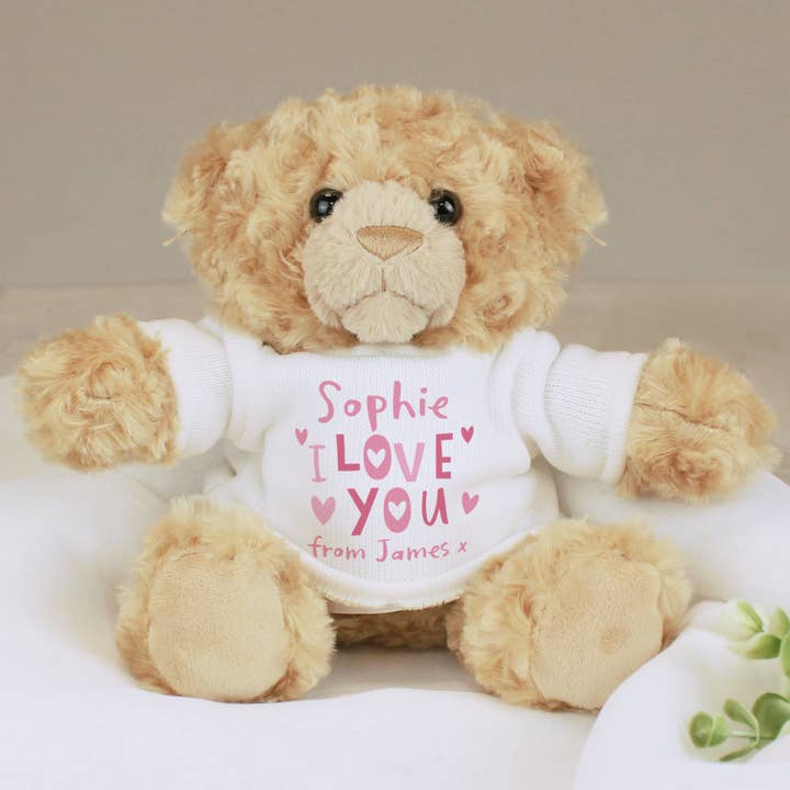 Simply Canvas Art – wholesale Stuffed/plush toy – Kids & baby – Personalised I Love You Teddy Bear