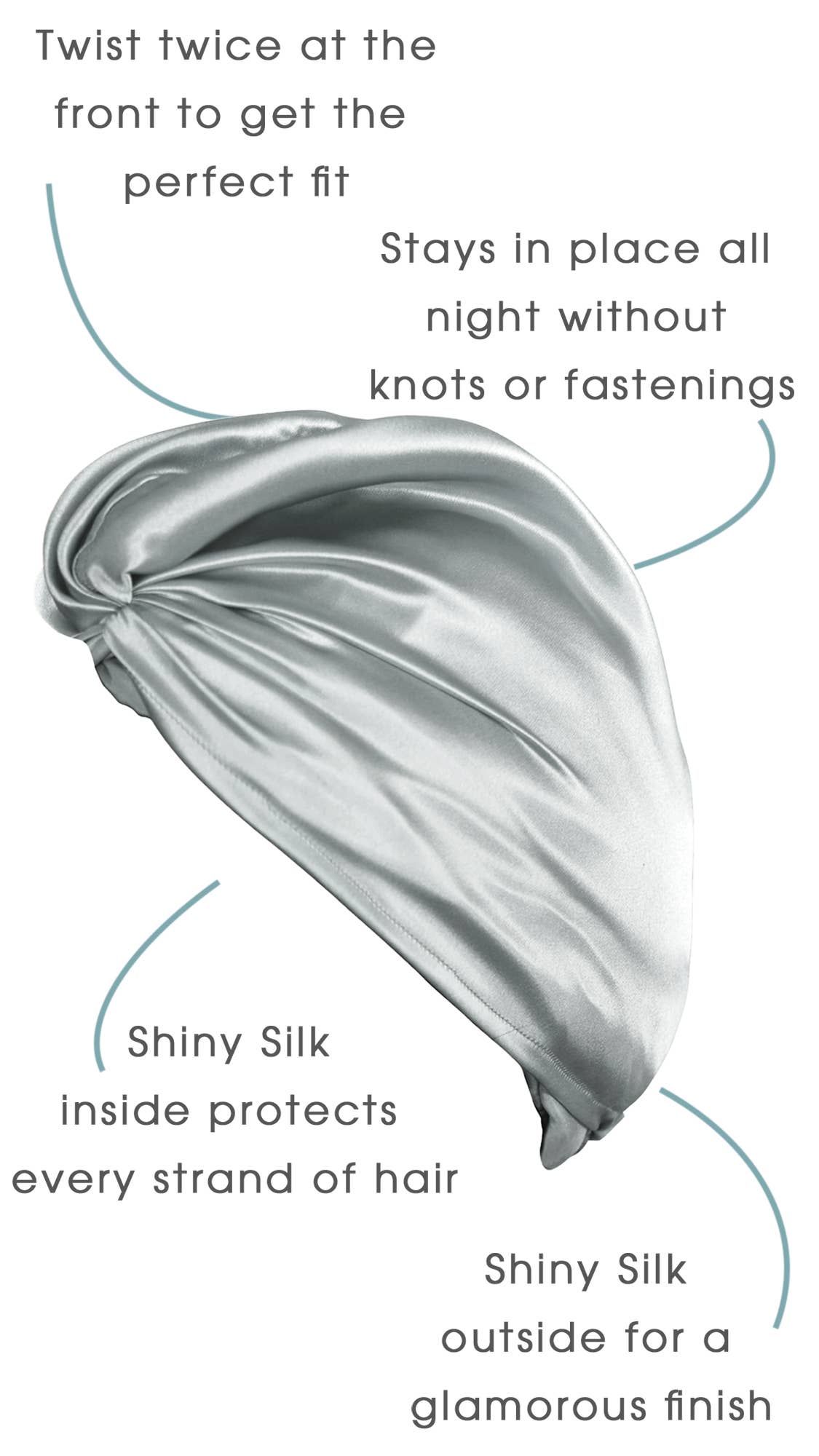 Holistic Silk Ltd - Wholesale Slaapmuts - Dames - Zijden haarwikkel | Zijde tulband | Haarverzorging | Navy2