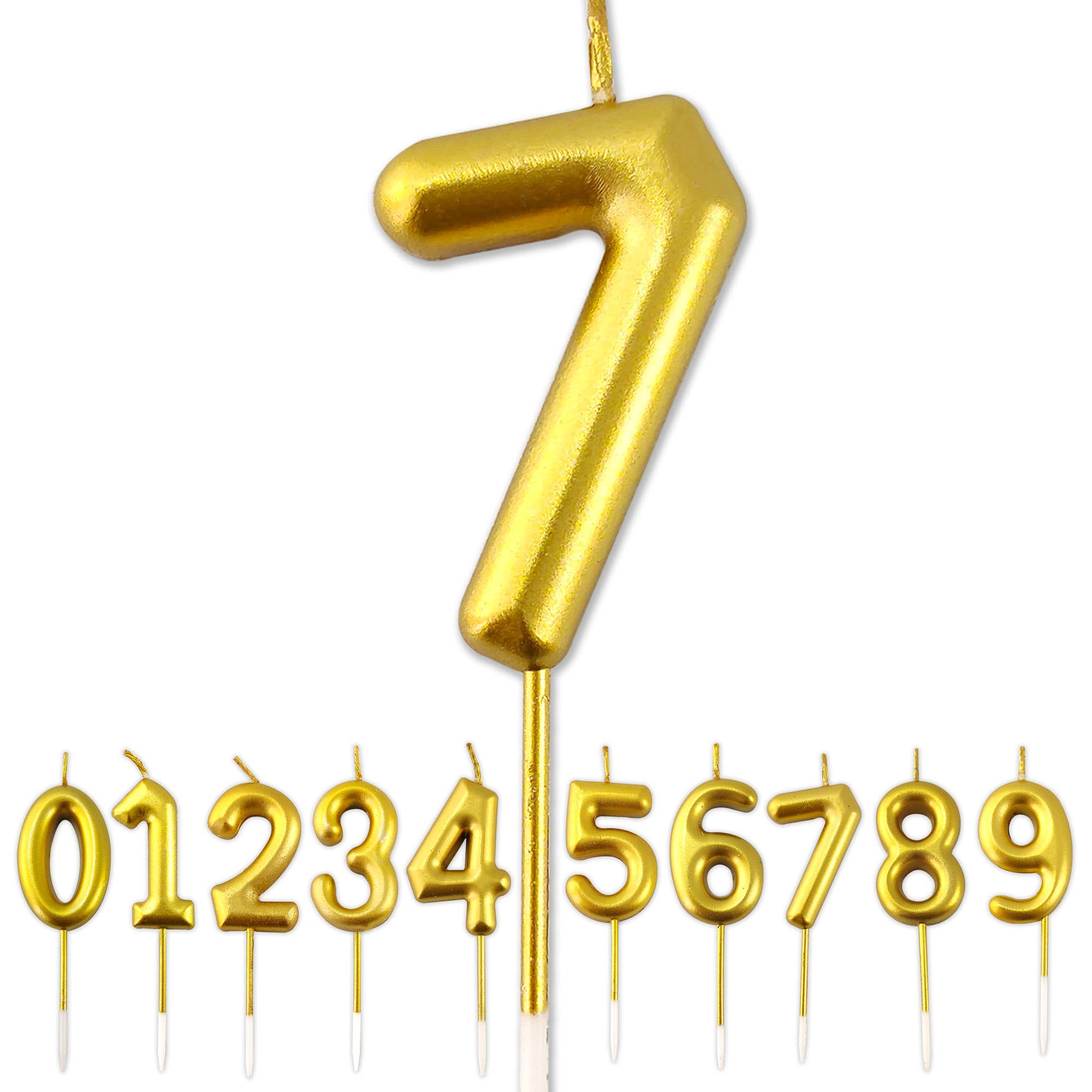 Toyventures - Wholesale Cake Candle - Gold Birthday Age Number Year Candles Cake Topper8